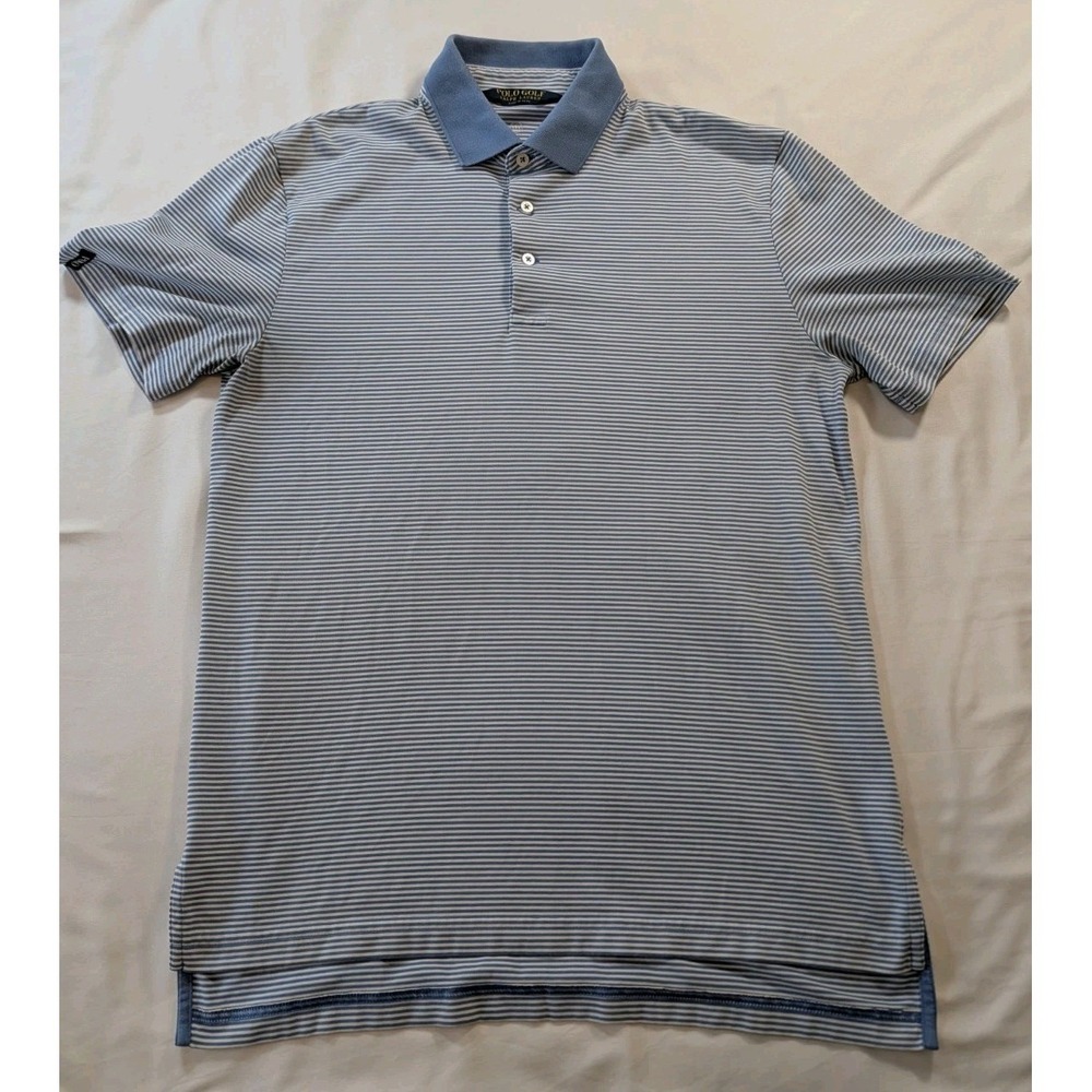 Polo Golf Ralph Lauren‎ Polo Shirt Striped Lisle Peru 90s Dominion Logo Men's Sm